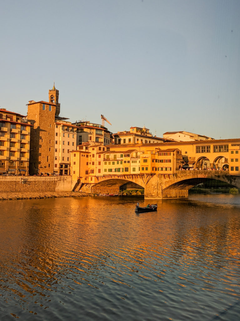 Ponte Vecchio at Sunset Florence Italy