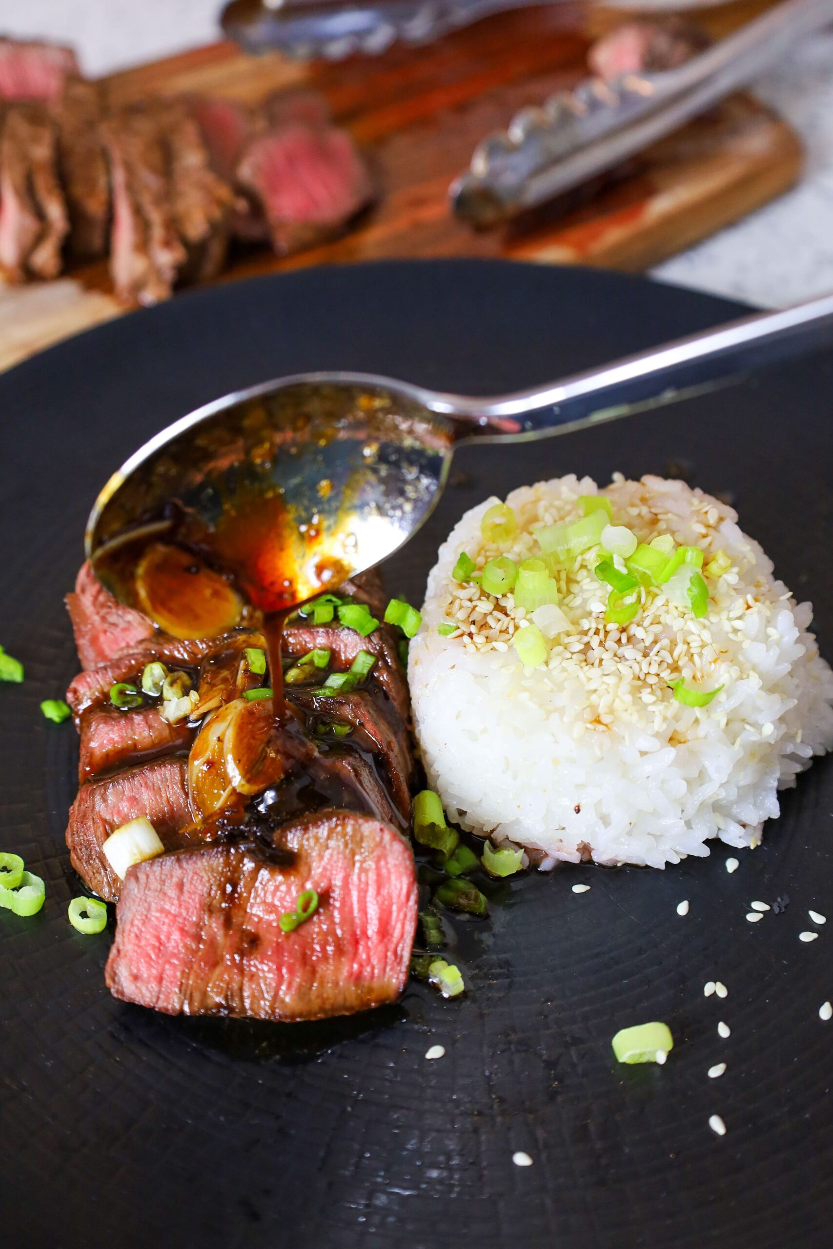 beef tenderloin steaks with garlic 3 ingredient japanese sauce