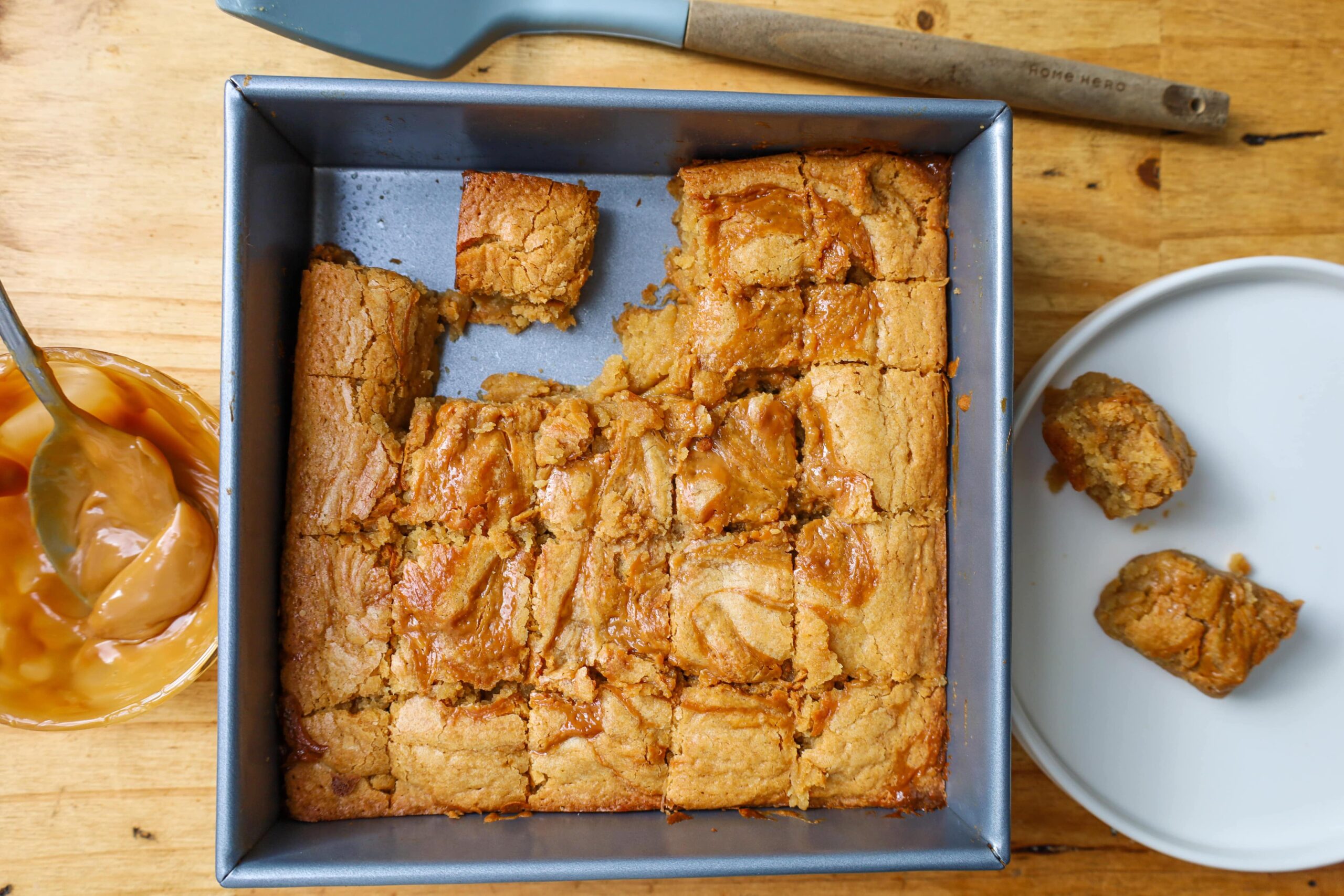 dulce de leche blondies