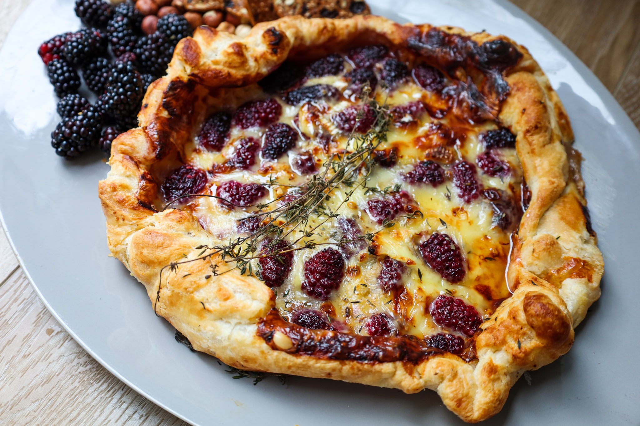 baked berry brie galette