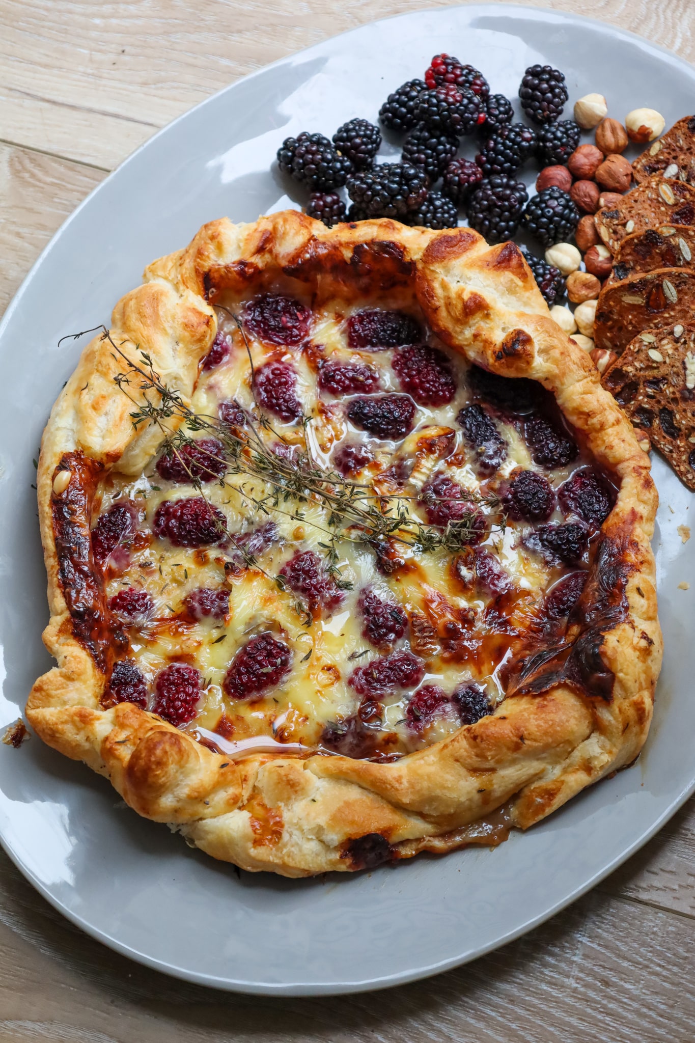 baked berry brie galette