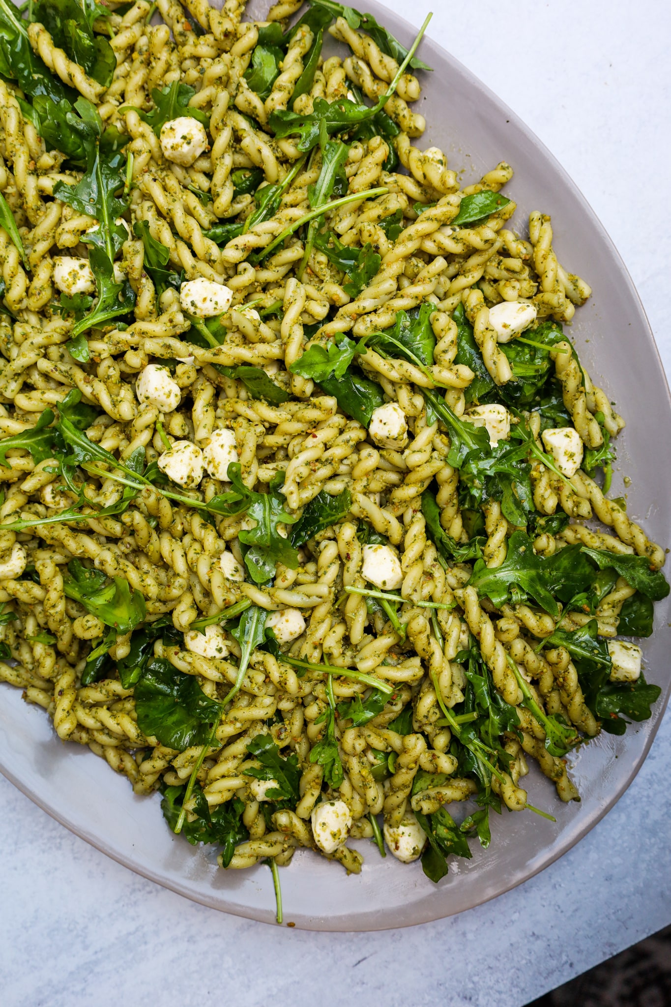 Lemony Pistachio Pesto Pasta Salad