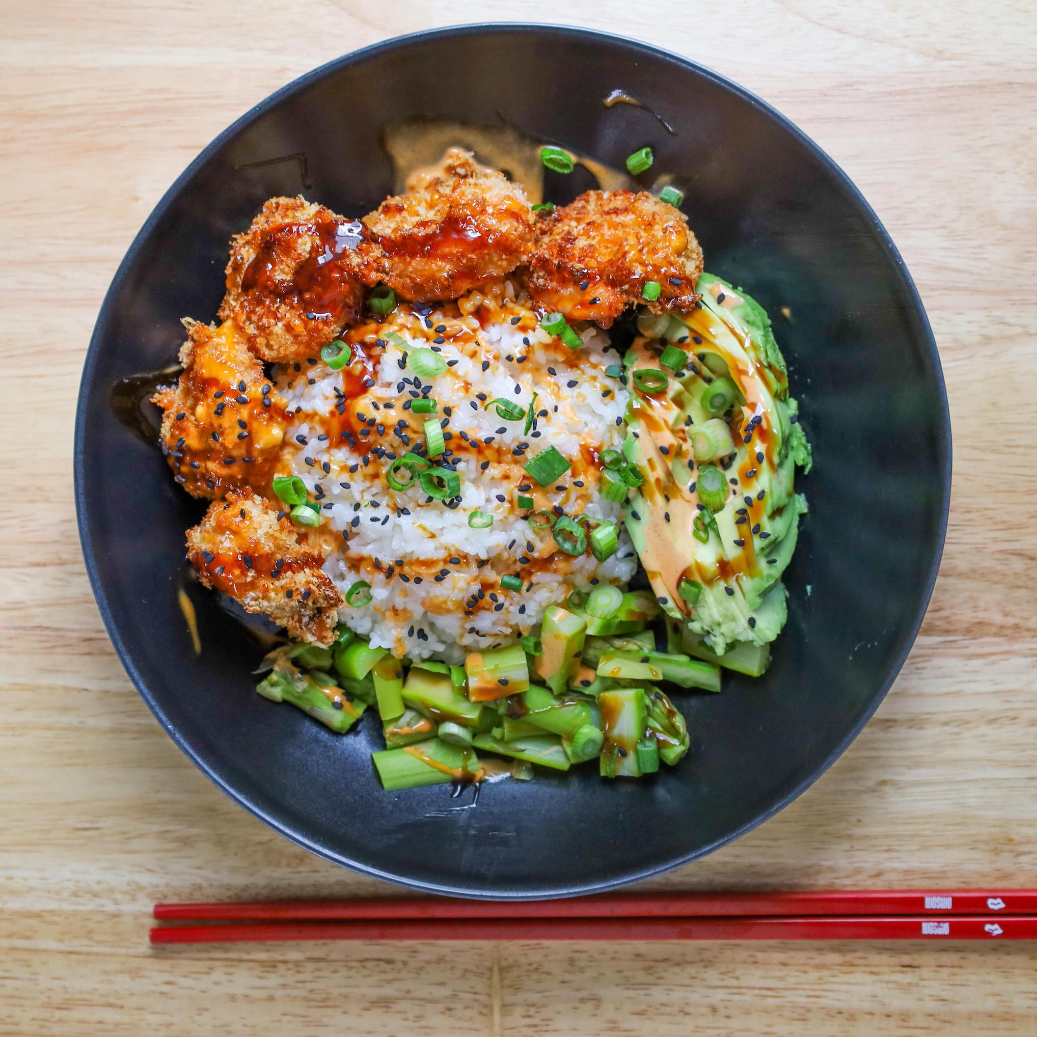 truffle panko shrimp bowl