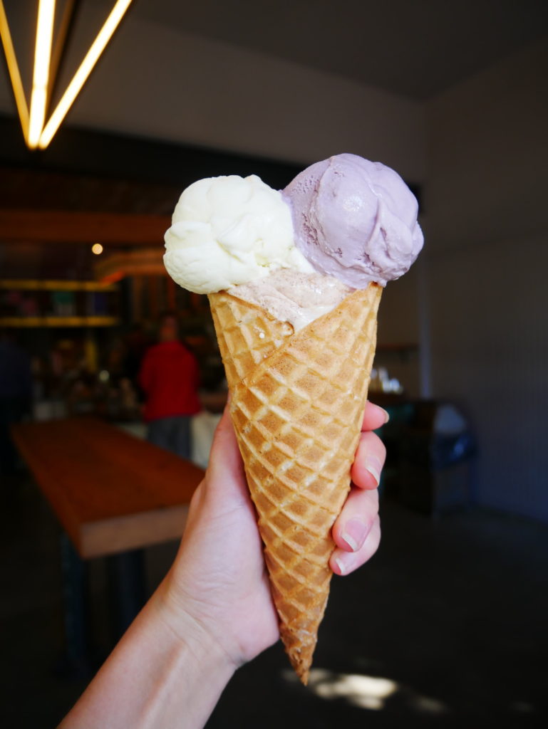 Lavender Ice cream Cone Salt & Straw Portland Oregon