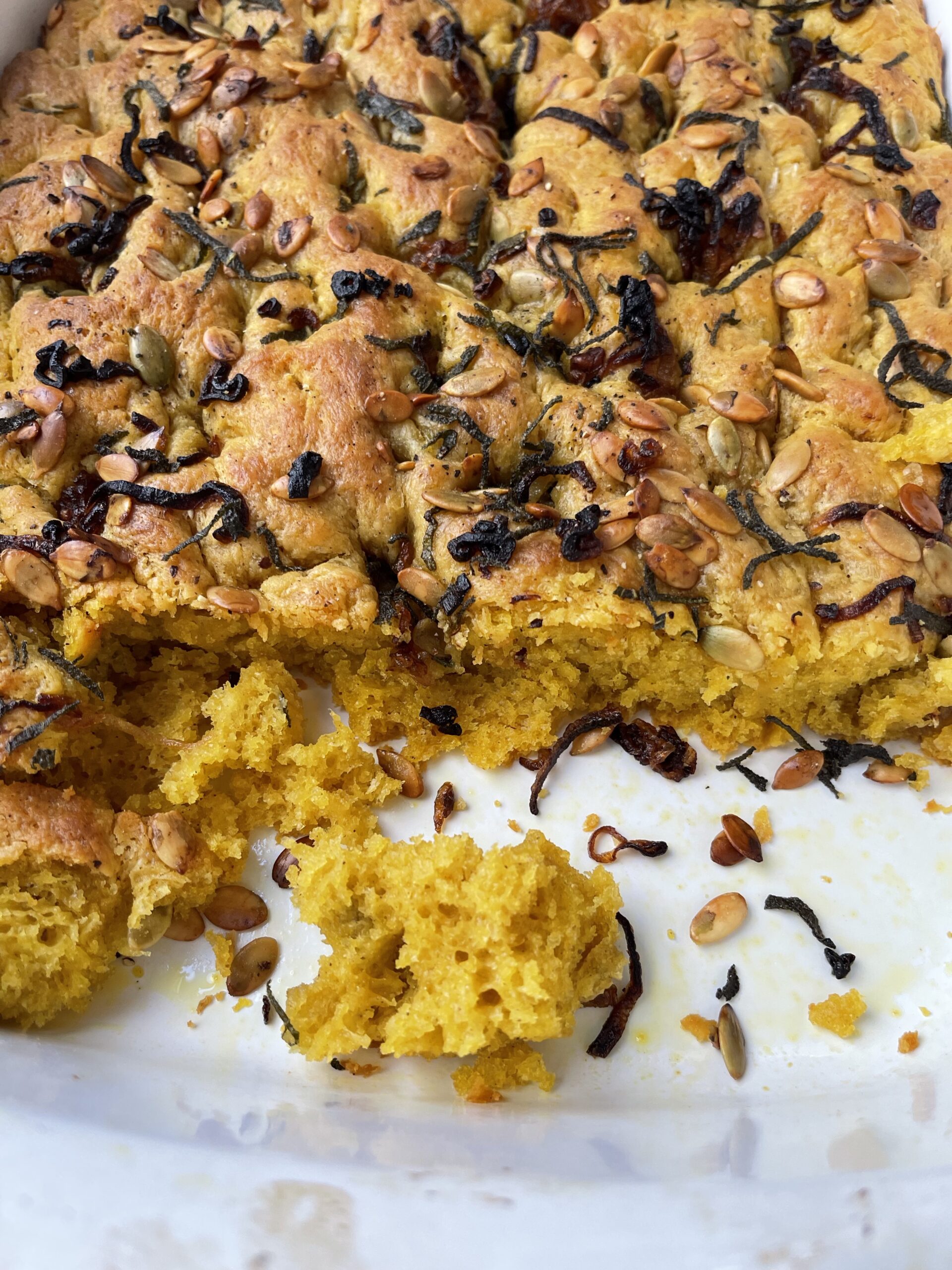 pumpkin focaccia