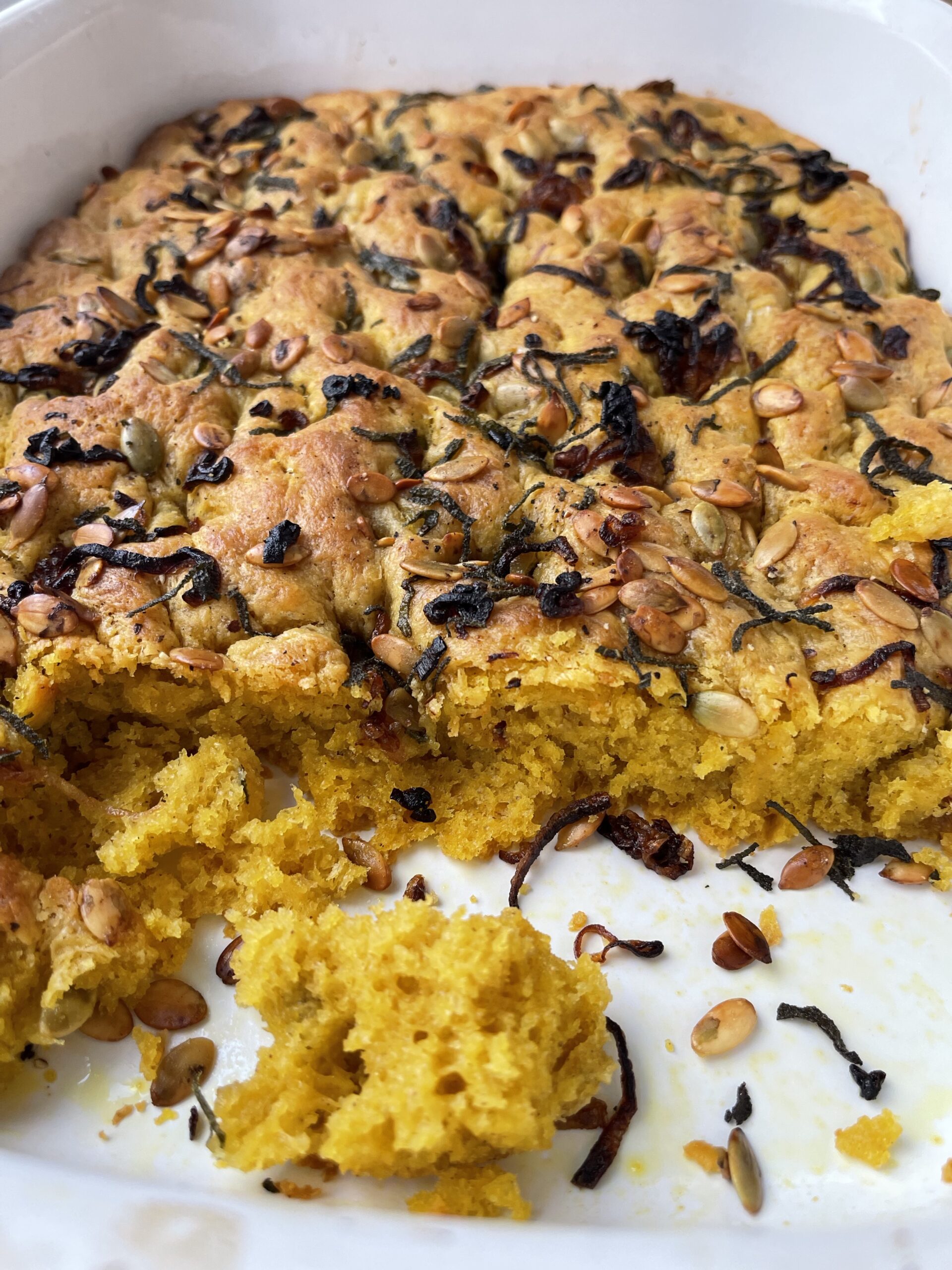 pumpkin focaccia